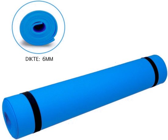 Antislip Yogamat - Blauw - Sportmat - Fitness Mat - Pilates Mat - 173 cm x 61 cm x 0,6 cm - ATHLIX van ATHLIX
