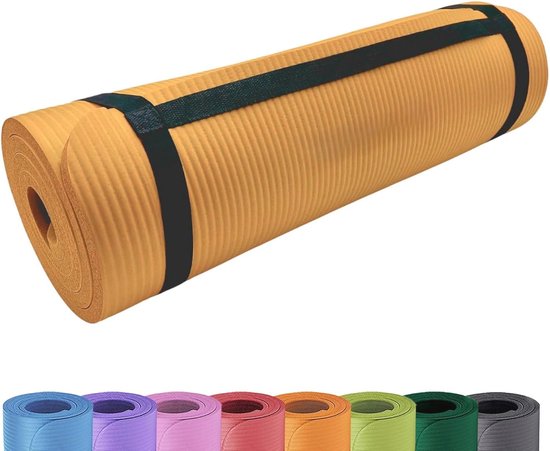 Antislip yogamat - Extra dikke 15 mm gymnastiekmat voor yoga, pilates en fitness - 180 x 60,5 cm - Veelzijdig gebruik als slaapmat of campingmat van Amsterdam Selection