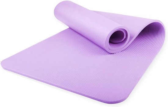 Antislip yogamat - Fitness mat - Thuis sporten - Extra dik design - 50 x 30 cm - Paars