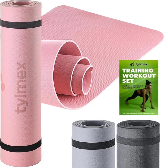 Antislip Yogamat - Geschikt voor Thuistraining - 1 stuk - Lichtroze - TPE
