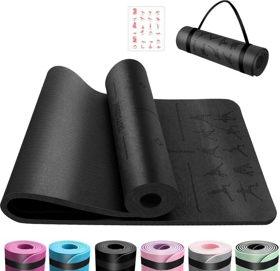 Antislip Yogamat - Huidvriendelijk en Draagbaar - 1 stuk - TPE - 183 x 61 cm