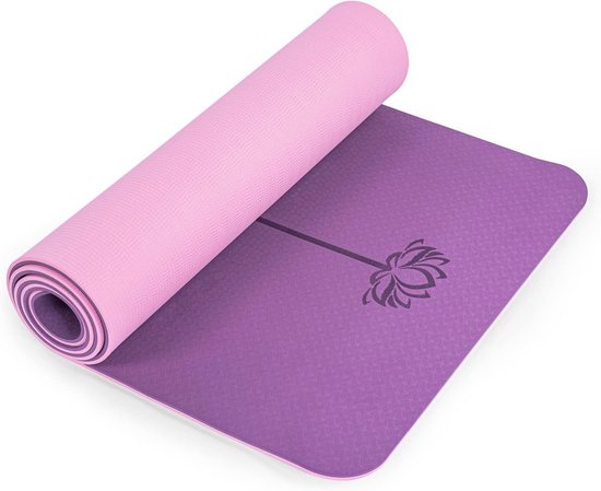 Antislip Yogamat met Uitlijningstekens - Eco-vriendelijk en Draagbare Fitnessmat voor Thuis