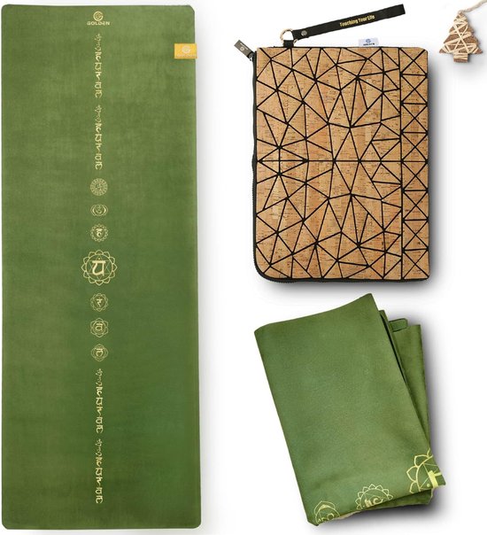 Antislip Yogamat - Natuurlijk Rubber - 183 x 68 cm - Extra Lang en Breed - Veganistisch