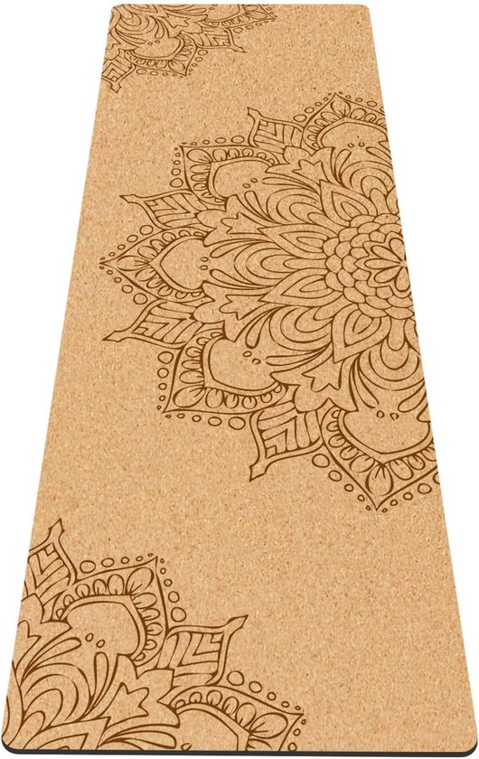 Antislip Yogamat van Natuurlijk Kurk - 5mm Dik voor Yoga, Pilates & Fitness - Inclusief Draagtas en Riem