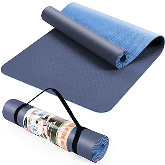 Antislip Yogamat voor Thuisgymnastiek, Pilates en Stretching - 183 x 61 x 0,6 cm van Merkloos