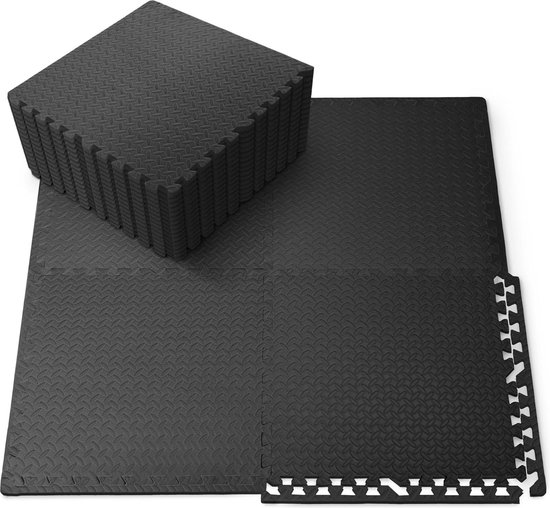 Antislipmatten in elkaar grijpend EVA-schuim oefening vloertegels voor thuistrainingen studio - Gym Vloer met gewichten oefeningen yoga (60 x 60 cm)