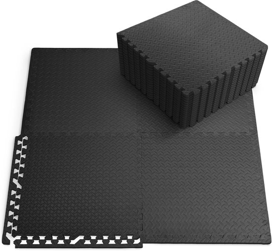 Antislipmatten in elkaar grijpend EVA-schuim oefening vloertegels voor thuistrainingen - yoga - 60 x 60 cm