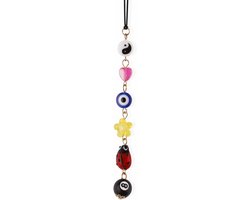 Auto Accessoires Hanger Boeket Oog Kralen Yin Yang Boho Decoratie voor Achteruitkijkspiegel