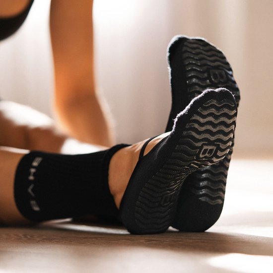 BAHE STUDIO GRIPPY BARRE SOCKS ANTHRACITE van Merkloos