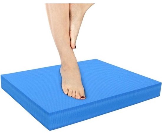 Balance Pad - Yogakussen Evenwichtskussen - Fitness Thuis - Zacht Antislip Materiaal - 40 x 33 x 5 cm - Blauw