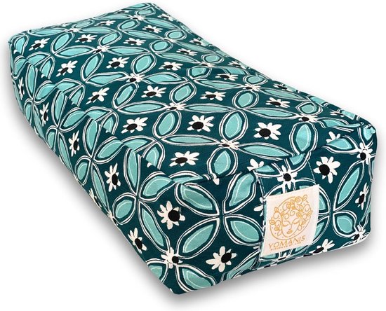 Balisa Reizen Bolster Kussen 40x18x10cm voor Yoga en Meditatie, Katoen gevuld, stevig en stabiel, Sociaal &Fair Natuurlijk & Bio Cotton Oeko Tex gecertificeerd. Ideaal voor yoga onderweg van Balisa