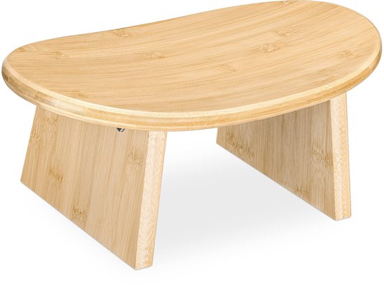 Bamboe Meditatiebank - Ergonomisch Ontwerp - 40 x 21 x 17 cm van Merkloos