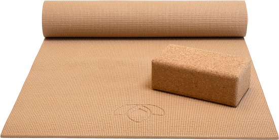 Basispakket yogamat en blok - desert van Merkloos
