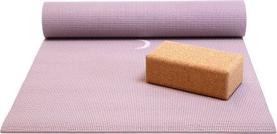 Basispakket yogamat en blok - moon lavendel van PureYoga