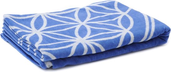 Baumwolldecke - Blume des Lebens - blau van Ayurvinda