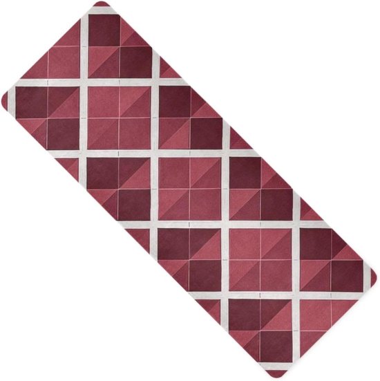Bedrukte Yogamat - Fitness Mat - Thuis Sporten - Natuurlijk Rubber - 180 x 66 cm - Kastanjebruin