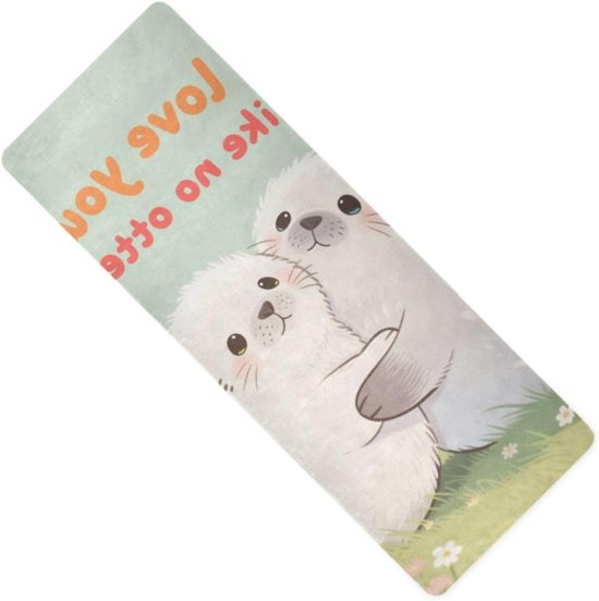 Bedrukte Yogamat - Fitnessmat Antislip - Yoga Thuis - Niet-giftig Materiaal - 71x26 inch - I love you like no otter