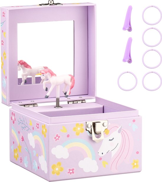 Behave Sieradendoos - Juwelendoos - Muziekdoosje - Muziekdoos - Juwelenkistje - Sieradendoosje - Meisjes - Eenhoorn van Behave