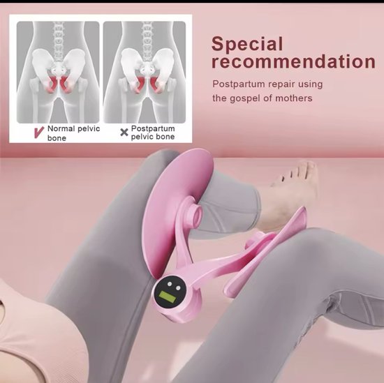 Bekkenbodemspiertrainer Met Tegendijbeenmeester Verstelbare Beenoefeningen Apparaat Voor Postpartum Herstel, Beenbutttraining van Merkloos