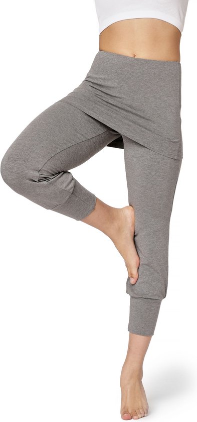Bellivalini Dames Yogabroek - Sport - Vrijetijdsbroek - Lang - Viscose - Sportbroek - BLV-BLV50-276-YPS - Medium Melange - S