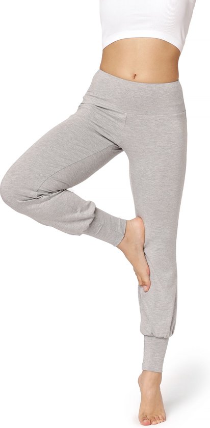 Bellivalini Dames Yogabroek - Sportbroek - Vrijetijdsbroek - Lang - Viscose - Sport - BLV-BLV50-278-YP - Melange - 3XL van Bellivalini
