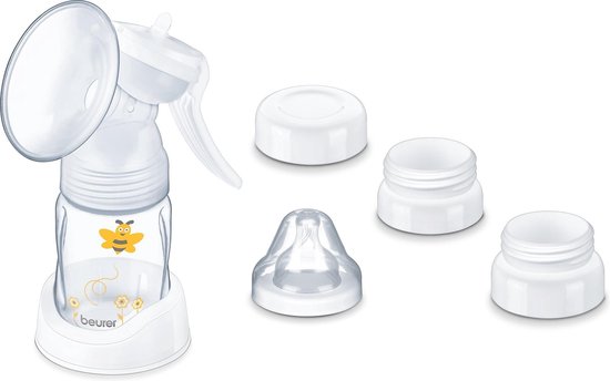 Beurer BY 15 Borstkolf - Handkolf - Vacuüm – Incl. adapter voor Avent en NUK babyfles – Incl. BPA-vrije fles/fleshouder/speen – Siliconenkussen - 2 Standen - 3 Jaar garantie van Beurer