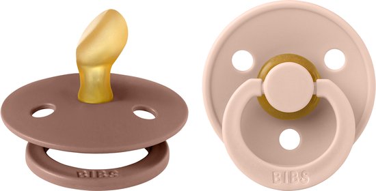 BIBS - Colour Fopspeen - Anatomisch - Maat 1 - Woodchuck/Blush - Duopack van Bibs