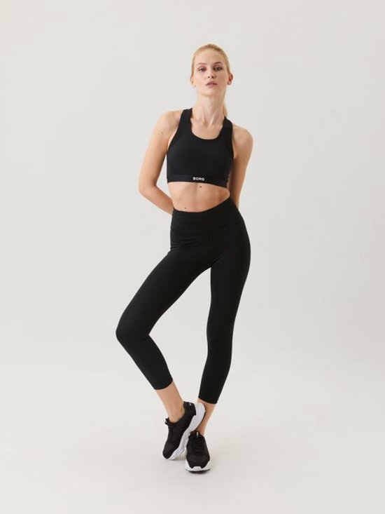Björn Borg - Dames - Sthlm High Waist 7/8 Tights - Zwart - Maat 42 van Merkloos