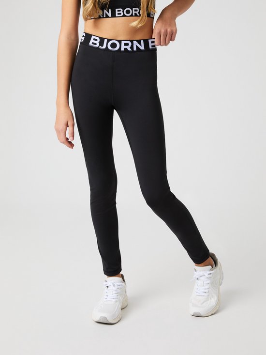 Björn Borg Sportlegging Kinderen Tight Meisjes - Zwart - Gerecycled Polyester - Maat 134/140