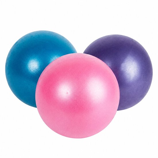 Blauw Roze Paars Pilates en yoga bal Set van 3 Unisex Gymnastiek bal Fitness bal Matte Oppervlakte Anti barst Pilates bal Ø 24,99 cm Oefen bal Balans bal Core Training Thuis Fitness