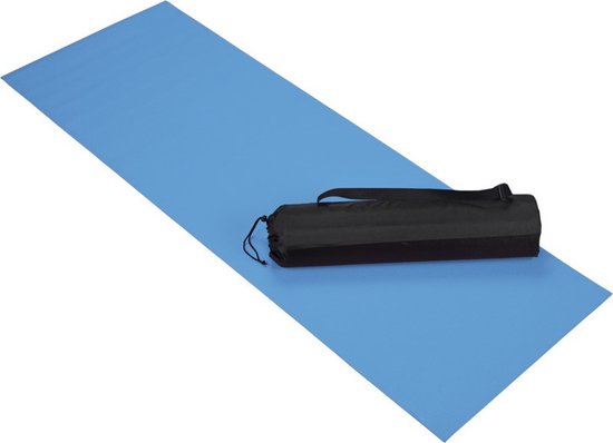 Blauwe fitness mat - 60 x 170 cm van Tunturi