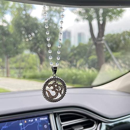 Bling Gouden OM Hanger voor Auto Achteruitkijkspiegel - Yoga Meditatie Charm Ornament