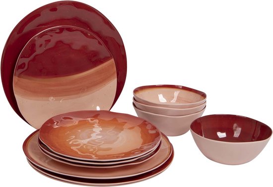 Bo-Camp - Servies - Halo - 12 Stuks - Terra van Bo-Camp