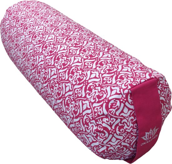 Bolster design Pink rond -  roze - Om Namaste van Lotus