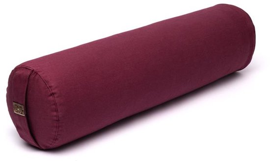 Bolster rond licht aubergine biokatoen (GOTS OCS) van Yogi & Yogini