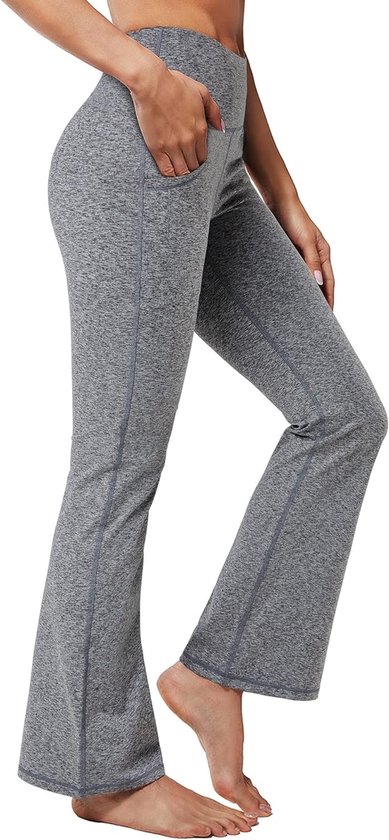 Bootcut Yoga Pants voor Dames met Zakken - Hoge Taille Sportbroek voor Workout en Casual Gebruik met Tummy Control