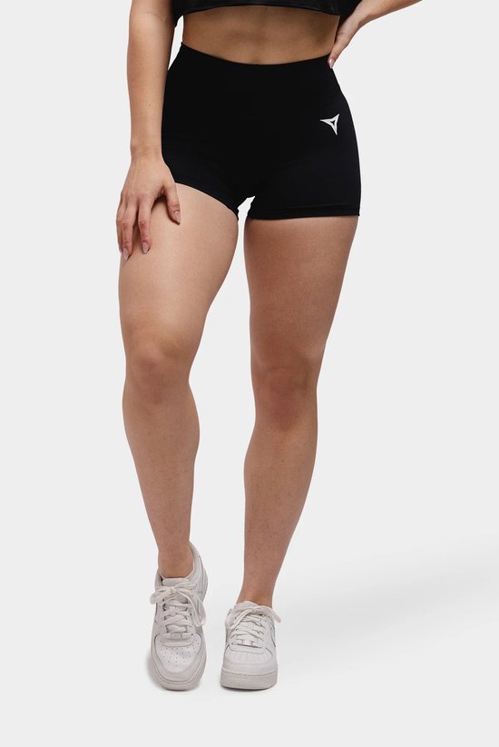 Breaking Limits Sport Short Dames – High Waist – Bum Scrunch – Zweetafvoerend – Squatproof – Zwart – Maat M van Breaking Limits