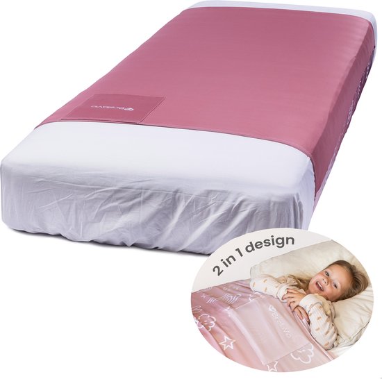 BrellaVio Slaaptunnel - Voor 1 persoons bed 90x200 cm - Oud Roze - 2 in 1 Design - Bedtunnel - Alternatief Verzwaringsdeken Kind - Hulpmiddel hoogsensitieve kinderen, angst, ADHD, autisme en onrustig slapen van BrellaVio