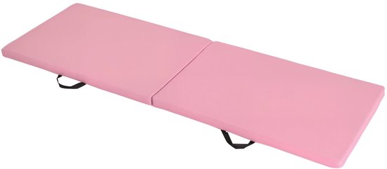 Bresht Yogamat - Fitnessmat - Antislip - Opvouwbaar - Gymnastiek, yoga, pilates, fitness en stretching - Roze - 180 × 60 × 5 cm