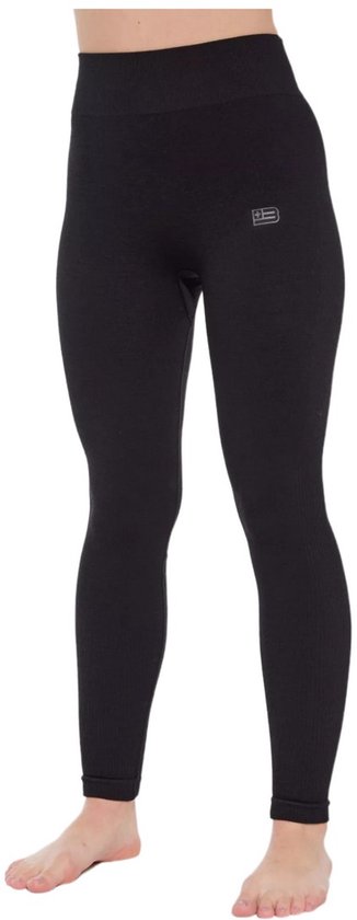 Brubeck Dames Merinowol Blend Yogalegging – Seamless & Comfort Fit – Yoga & Pilates – Ademend & Duurzaam – Zwart S van Merkloos