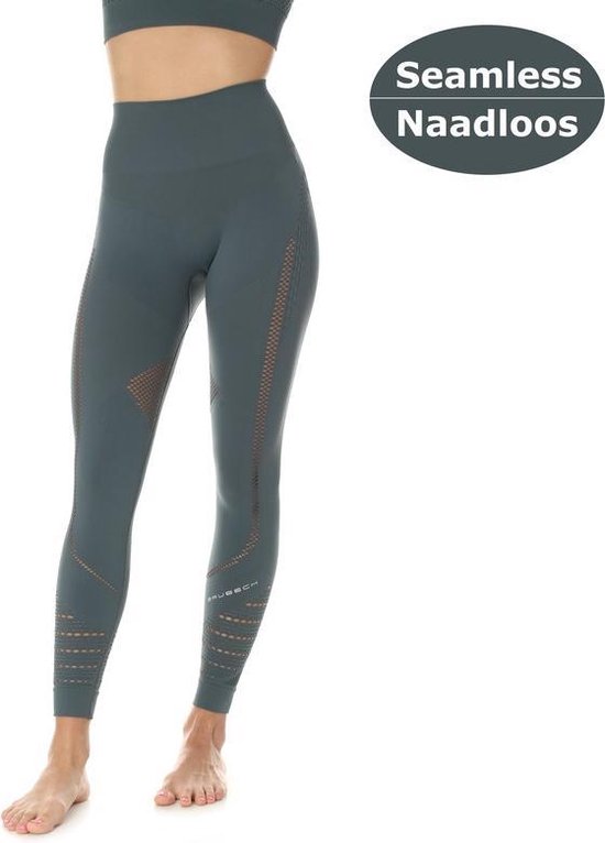 Brubeck Sportlegging Seamless GYM Dames - Functioneel Elegant en Stijlvol - Groen S van Brubeck