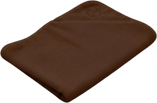 Cabau - Bloom Towel - Chocolate Brown - Zachte Sporthanddoek van 100% Katoen - Sneldrogend & Absorberend met Ritsvakje - Voor Yoga, Pilates & Elke Workout - 80x40 cm van cabau