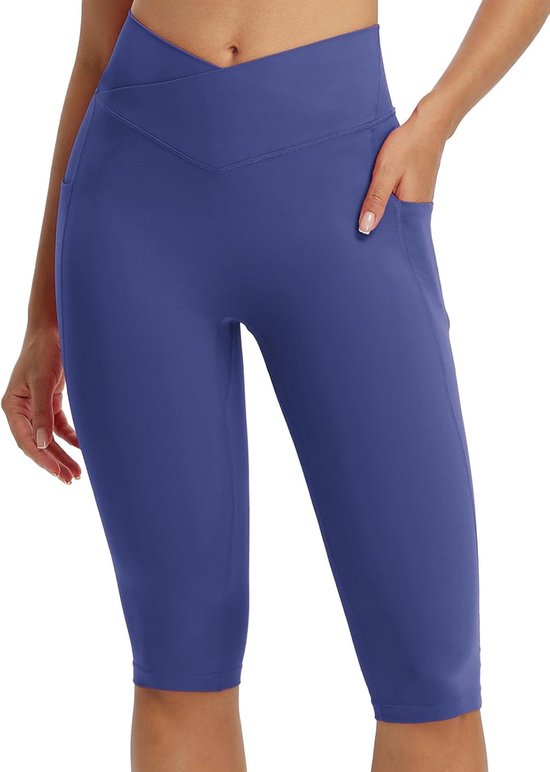 Capri Leggings - Kniebroek Sport - Yoga Workout Casual - Hoge Taille Zakken - Knie Lengte