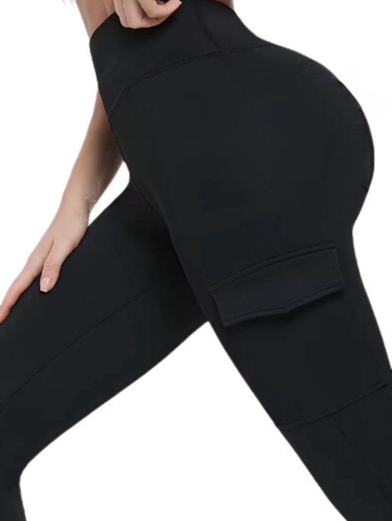 Cargo Broek - Legging - Met Zakken - Zachte Stof - Casual - Comfortabel - Sportief - Hoge Taille - Super Soft - Ademend Materiaal - Stijlvol - Dames - Maat XXL van Merkloos