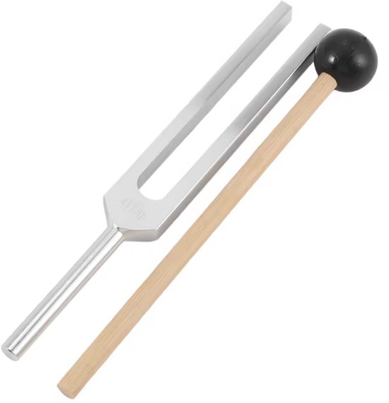 CHPN - 528HZ stemvork - Tuning-Healing-Stemvork- 528 Hz - Zilverkleurig stem vork - Chakra - Chakra activeren - Akoestisch - Geluidstherapie - Met opbergzakje van CHPN