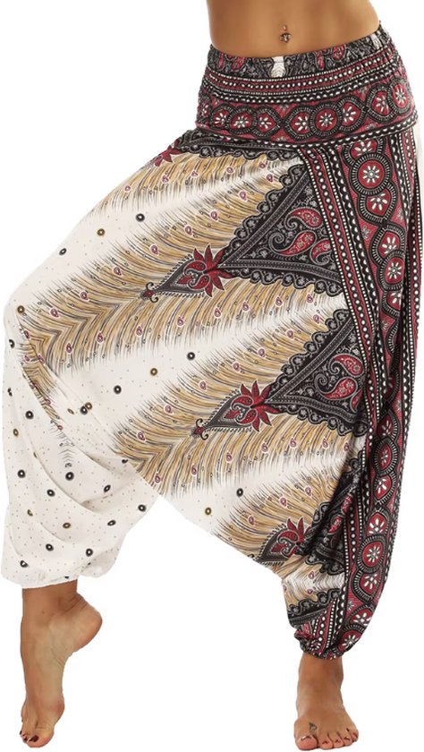CHPN - Harembroek - Chillbroek - Chillpants - Harem broek - Mlticolor - Yogabroek - Baggy broek - Boho - Medium van CHPN