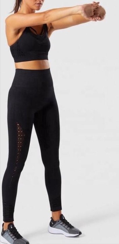 CHPN - Legging - Sportlegging - Bewerkte legging - Shape Legging - Maat S - Anti Cellulite - High Waist - Comfortabel - Zwart - Speciale Legging - Sportbroek - Legging voor sport van CHPN