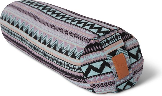 Cilindervormig yogakussen 68 x 22 cm - Gevuld met biologisch speltkaf of boekweitdoppen - Afneembare wasbare hoes - Yoga- en meditatiekussen voor yin yoga