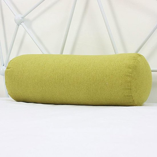 Cilindrisch Rolkussen - Nek Rug Ondersteuning - Ontspanning Yoga - Afneembare Wasbare Hoes - 20 x 120 cm - Groen