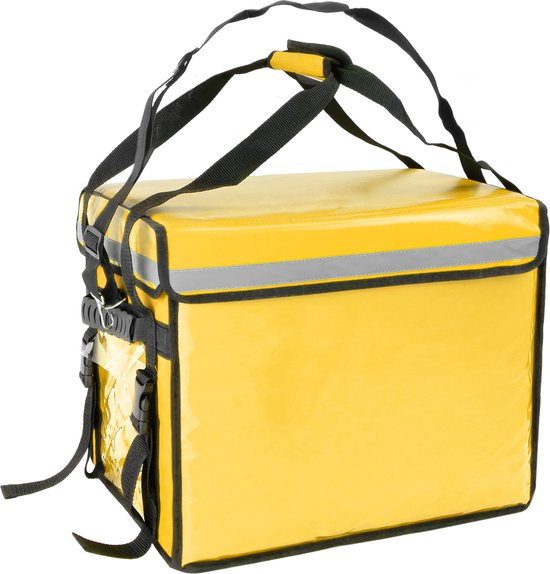 CityBAG - Gele draagbare koelkast 58 liter 44x39x34cm, isothermische tas rugzak voor picknick, camping, strand, voedselbezorging per motor of fiets van CityBAG.